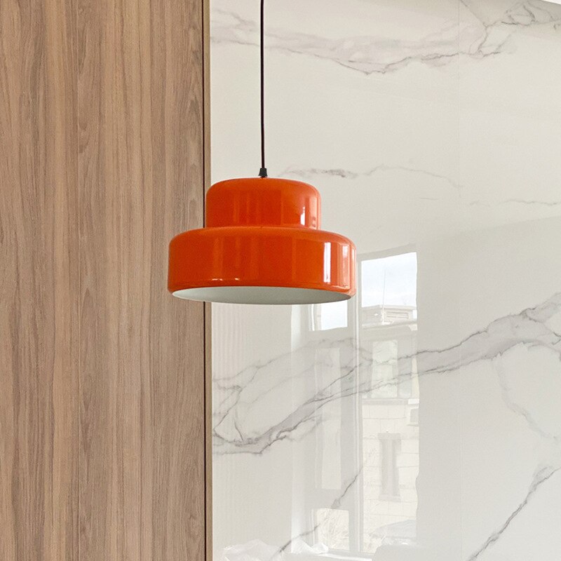 Lámpara de suspensión design con sombra de color Hirphan
