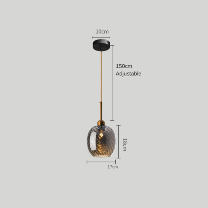 Suspension moderne LED avec abat-jour en verre Alvaro