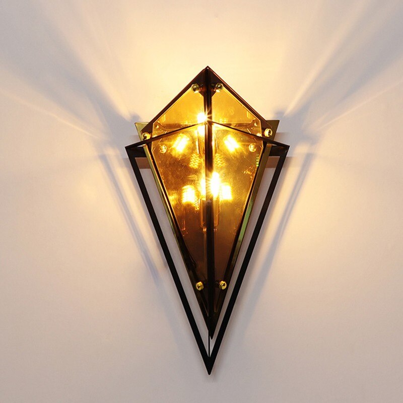 wall lamp retro LED wall light in smoked glass Klais