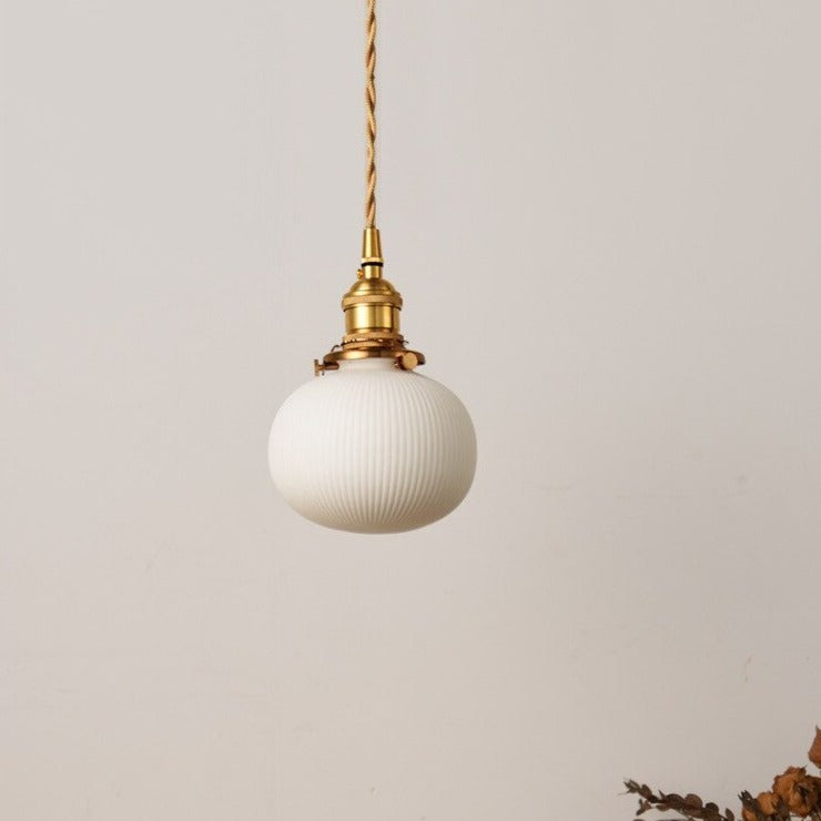 pendant light retro with lampshade white ceramic Letten