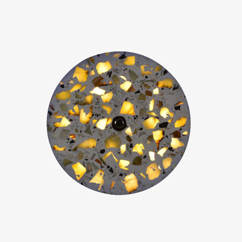 Aplique LED circular moderno Ezra en estilo azulejo
