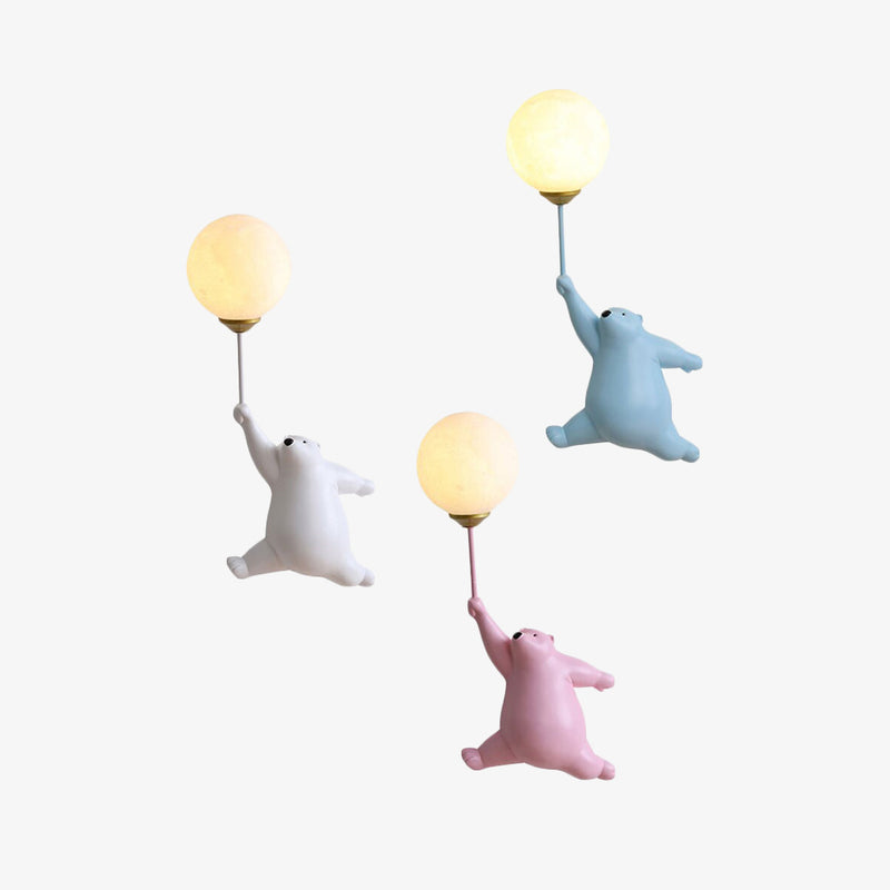 wall lamp Children's wall hanging with Maverick polar bear