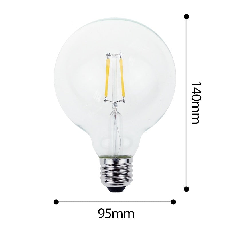 Edison E27 Bombilla LED incandescente de globo