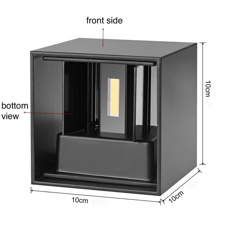 Aplique LED design en cubo (negro, blanco o gris)