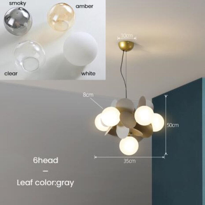 Modern cloud chandelier with Rivers glass balls