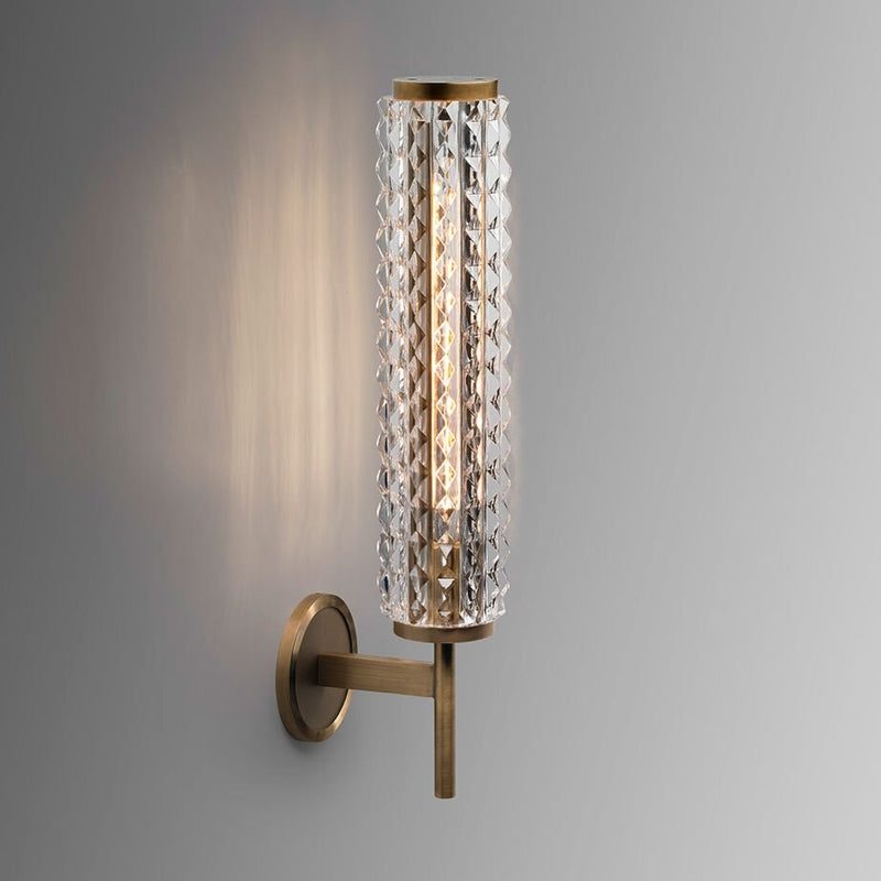 wall lamp wall-mounted in glass and gilded brass Furla