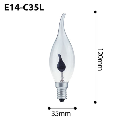 Ampoule E14 à LED de 3W en forme de flamme
