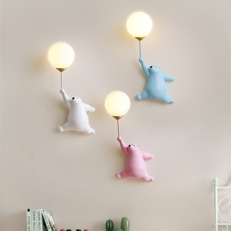 wall lamp Children's wall hanging with Maverick polar bear