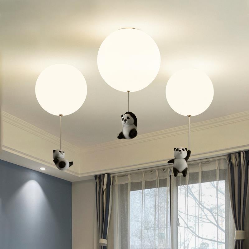 LED children's ceiling light with ball and panda Otto