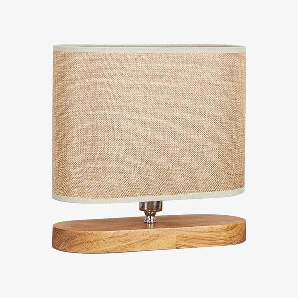 Lampe de chevet avec abat-jour en tissu cylindrique