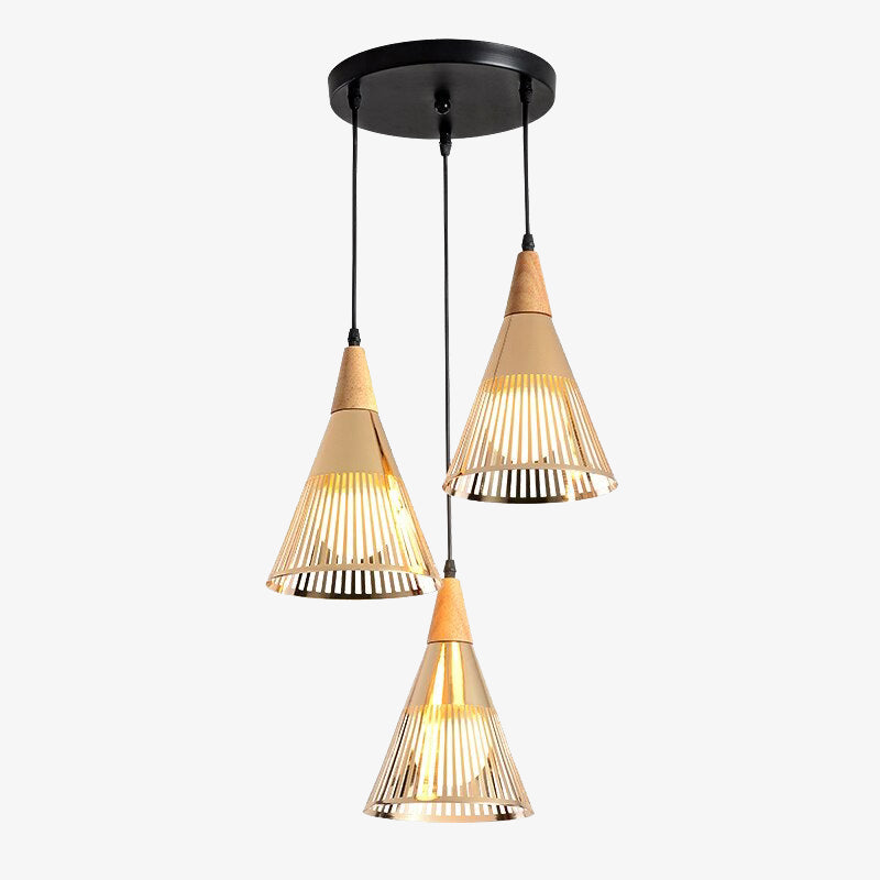 Modern LED chandelier with conical lamps Abril