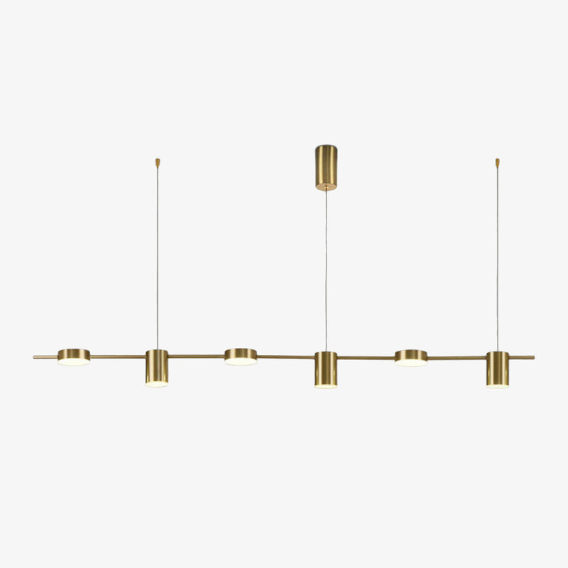 Modern LED chandelier with several Spotlights in metal Ainoa