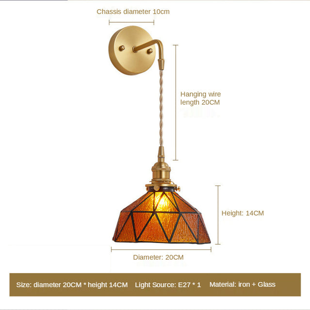 pendant light modern LED with glass triangles Ione