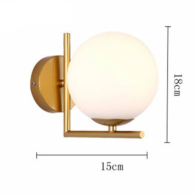 wall lamp wall design stick and glass ball (black or gold)