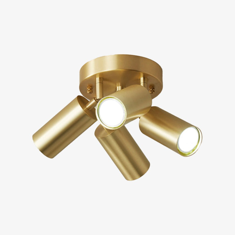 Modern ceiling lamp with multiple Spotlights gold-plated and adjustable Finn