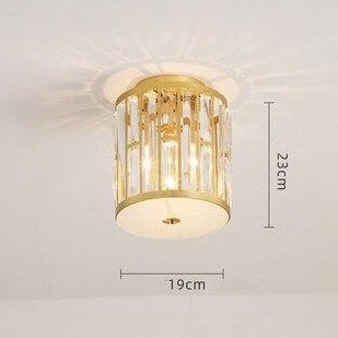 Plafonnier moderne luxury doré en cristal Pylonna