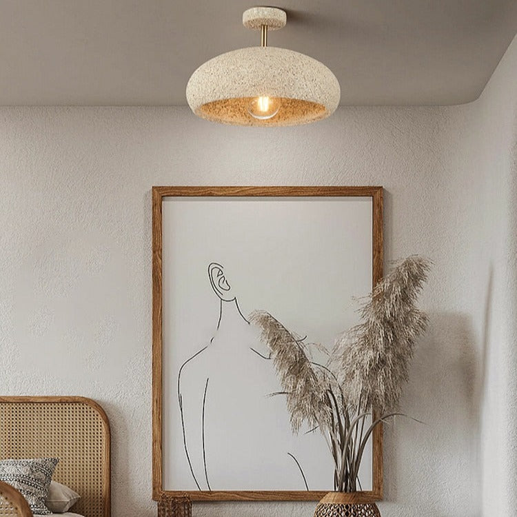 Modern ceiling light with lampshade stone style Kery