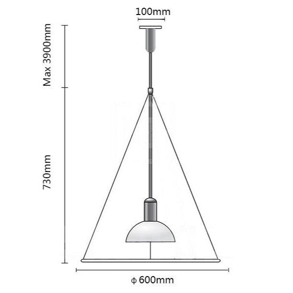 Lustre design LED avec lampe chromé suspendu Helios