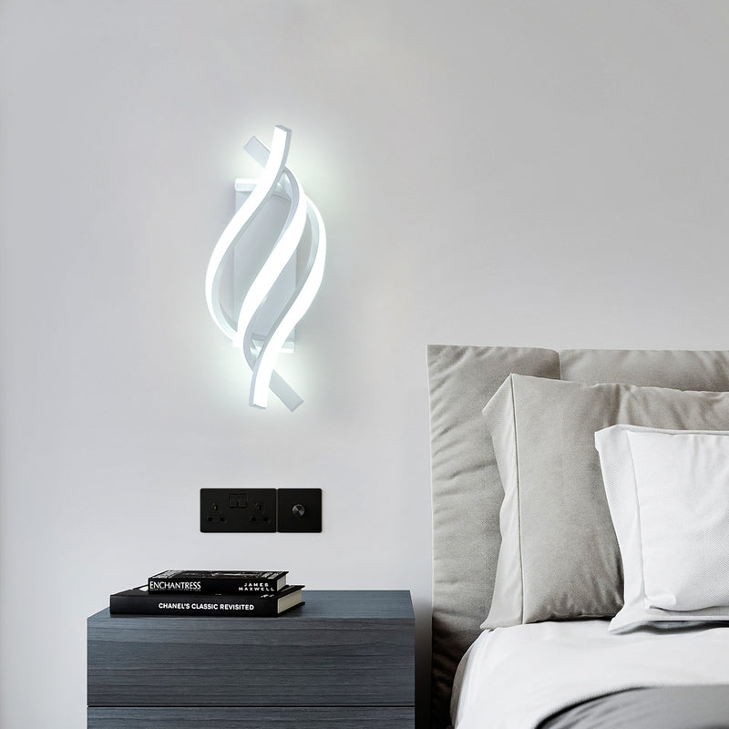 wall lamp Psalm aluminum spiral LED wall light