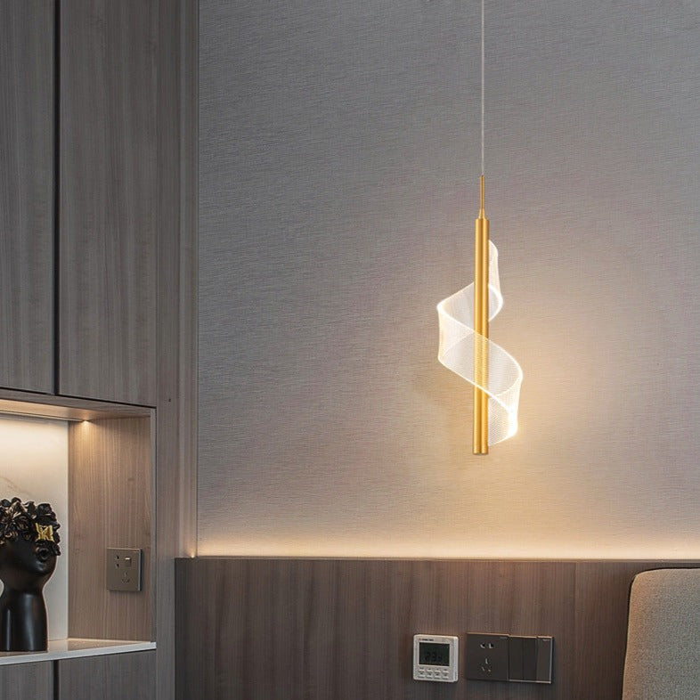 pendant light Minimalist LED design with Steal wavy light