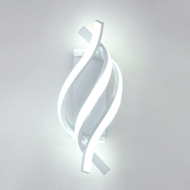 Lámpara de pared design LED en espiral de aluminio Psalm