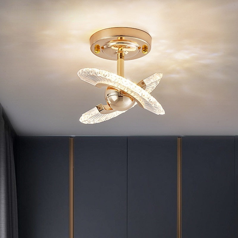 Modern LED ceiling light in luxury crystal