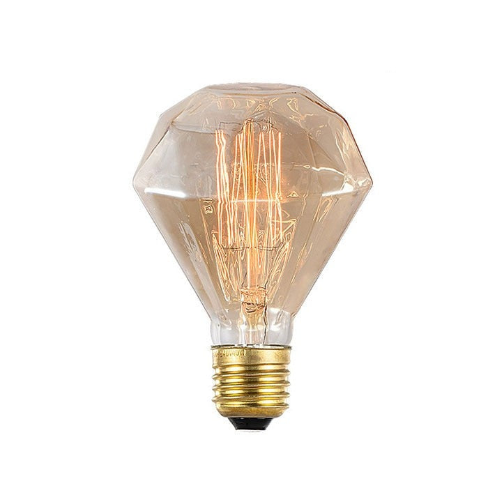 Bombilla incandescente vintage de 40W Edison con filamento de diamante