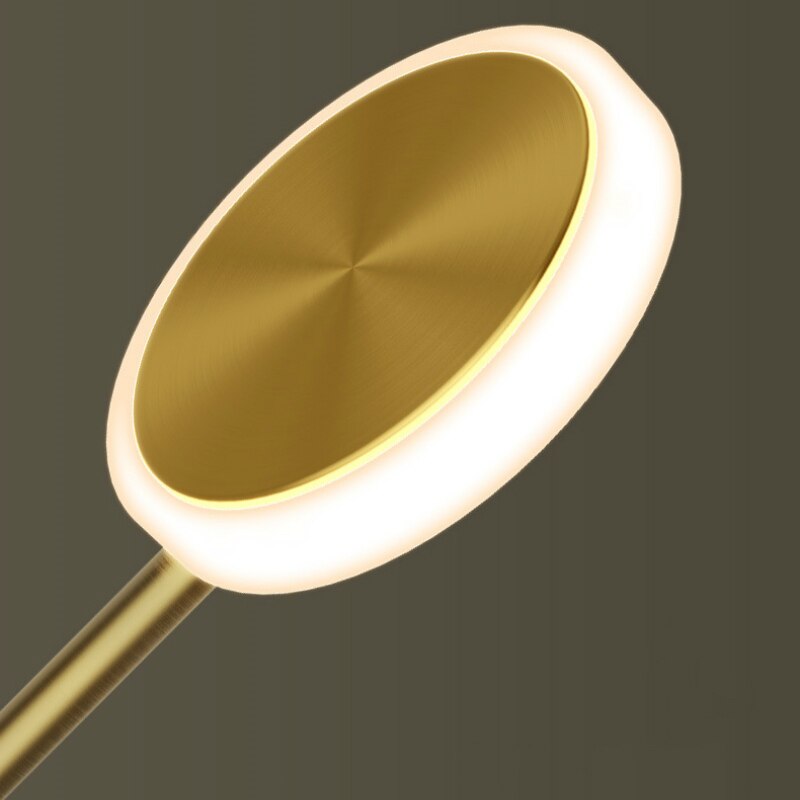 Aplique LED circular moderno Sicilia en metal dorado