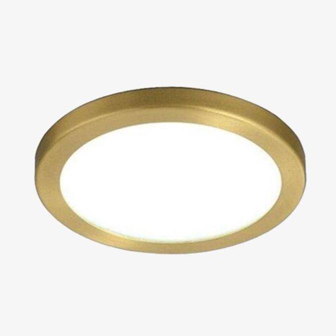 Spotlight round recessed LED with gold border