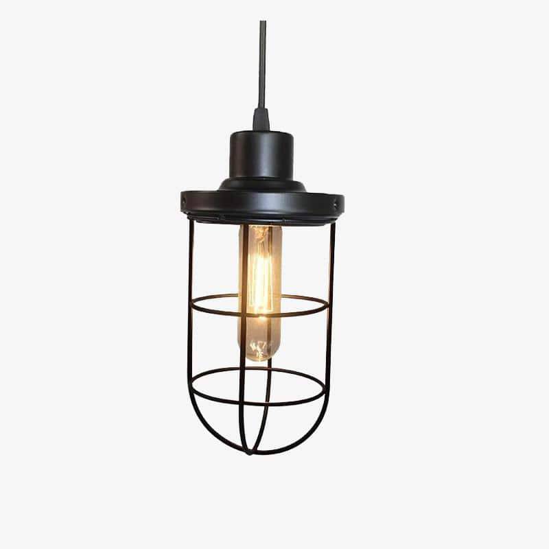 pendant light LED backlight with industrial metal light cage