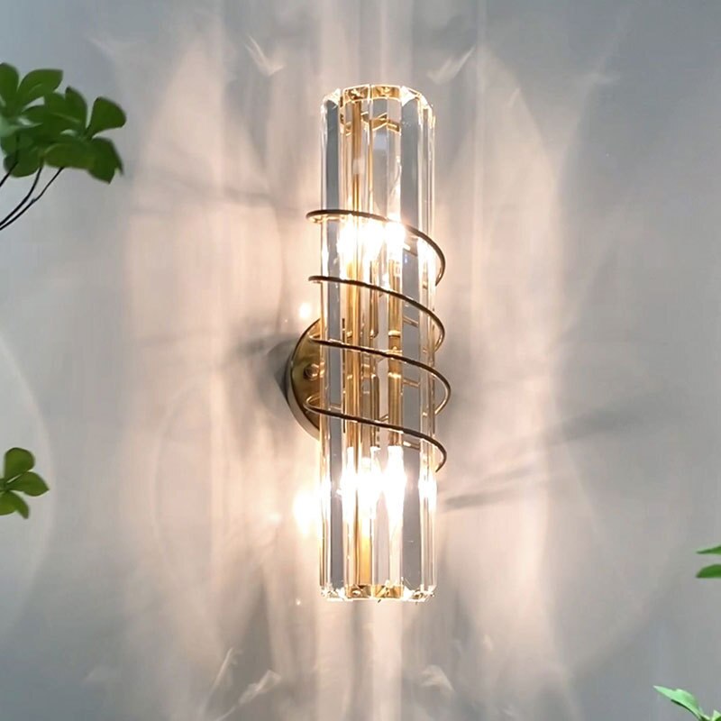 wall lamp luxury gold crystal design wall mural