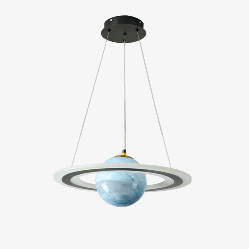 pendant light for children in the shape of a planet Jupiter