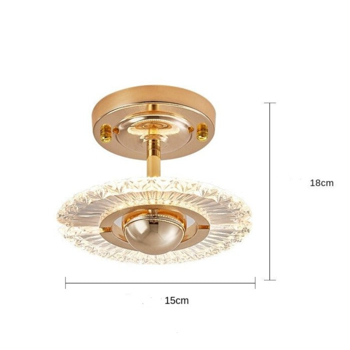 Modern LED ceiling light in luxury crystal