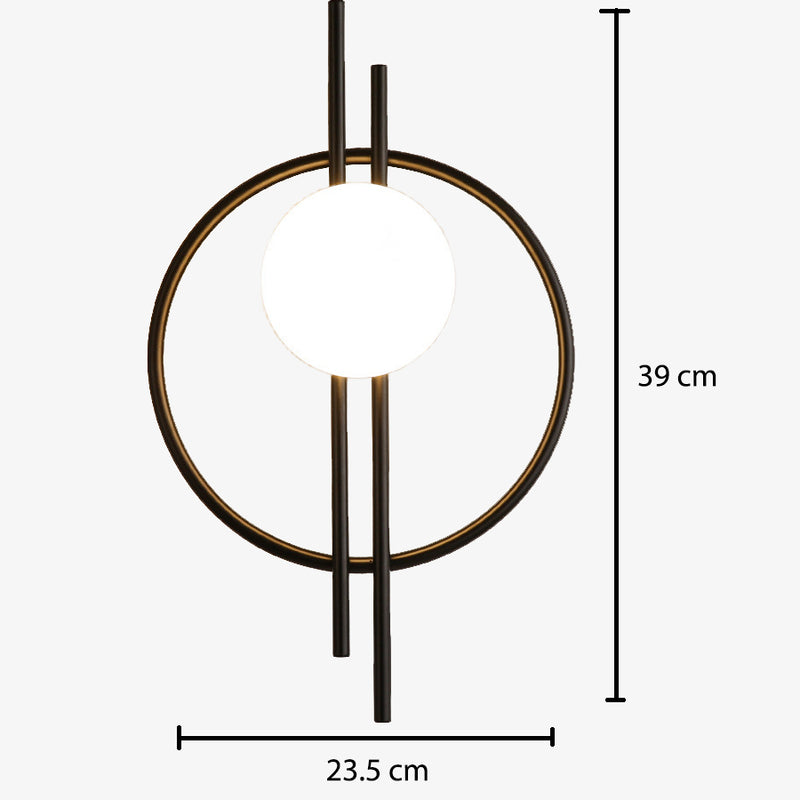 wall lamp Harlow modern round metal wall mural