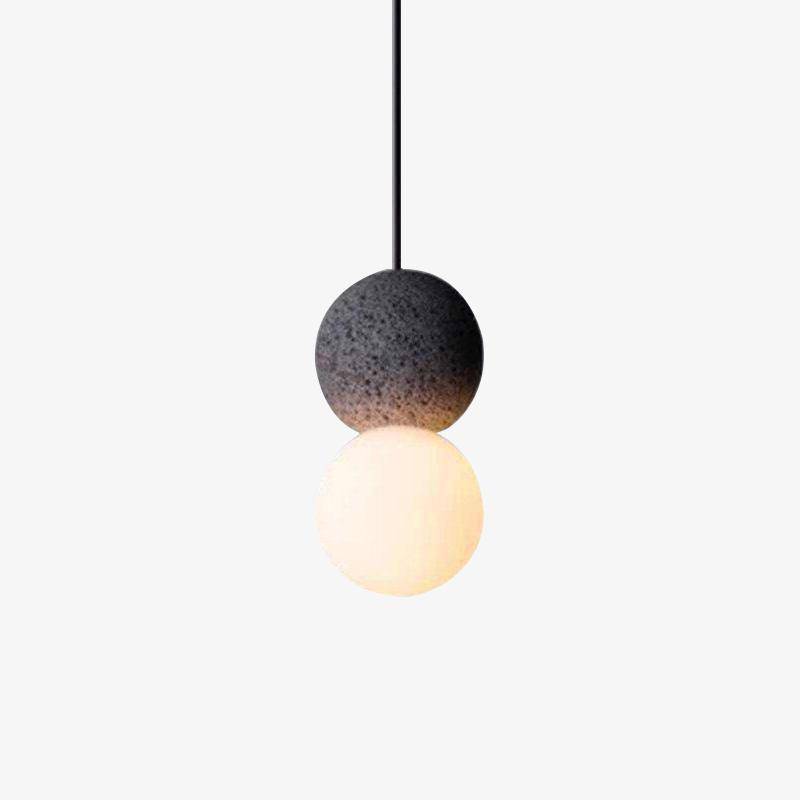 wall lamp design cement ball and glass ball