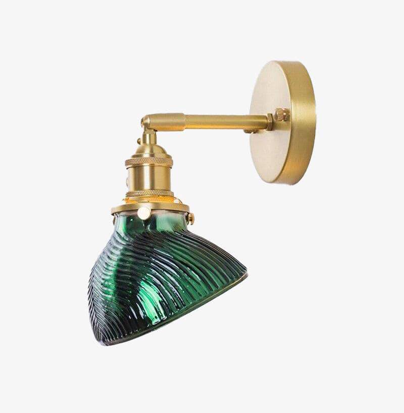 wall lamp Retro LED wall light with lampshade green Dena