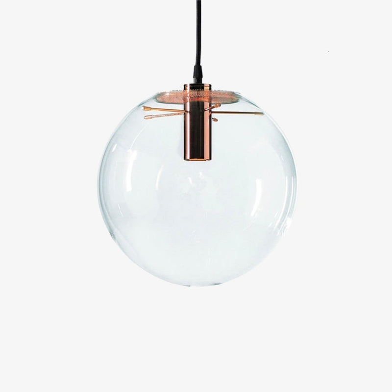 pendant light glass ball design (black or pink gold)