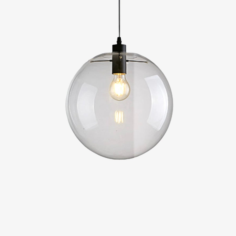 pendant light glass ball design (black or pink gold)