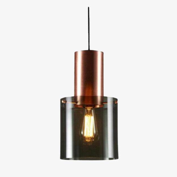 pendant light LED design with lampshade cylindrical glass Loft