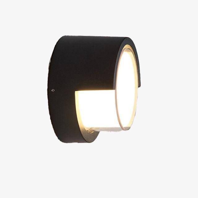 wall lamp outdoor LED round black Porch