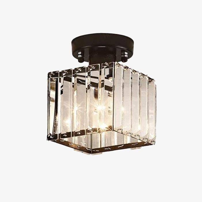 Lámpara de techo redonda o cuadrada de cristal de lujo