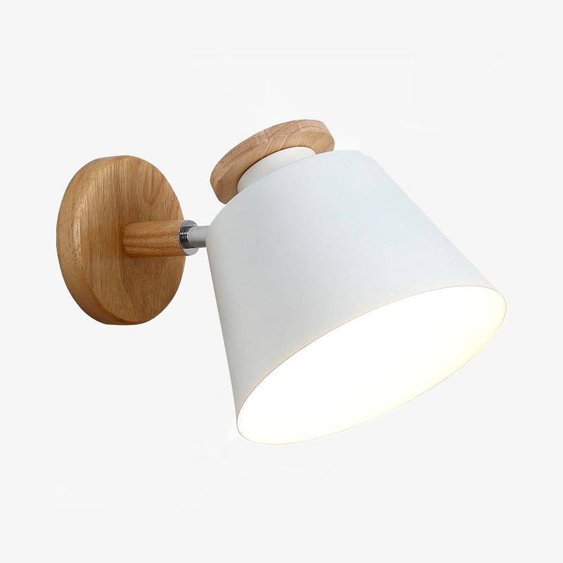 wall lamp LED design in wood and metal with adjustable colour