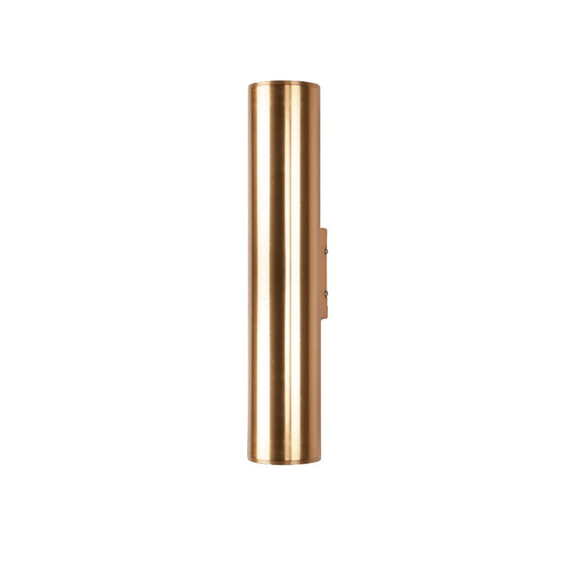 Applique design tube cylindrique doré à LED
