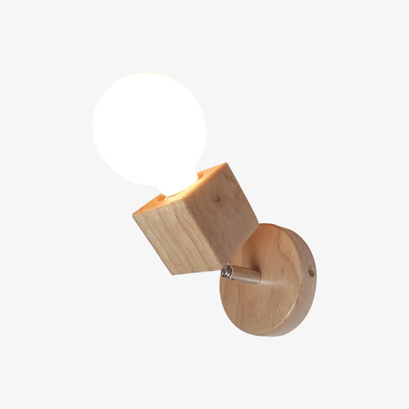 wall lamp Adjustable Oak Wood