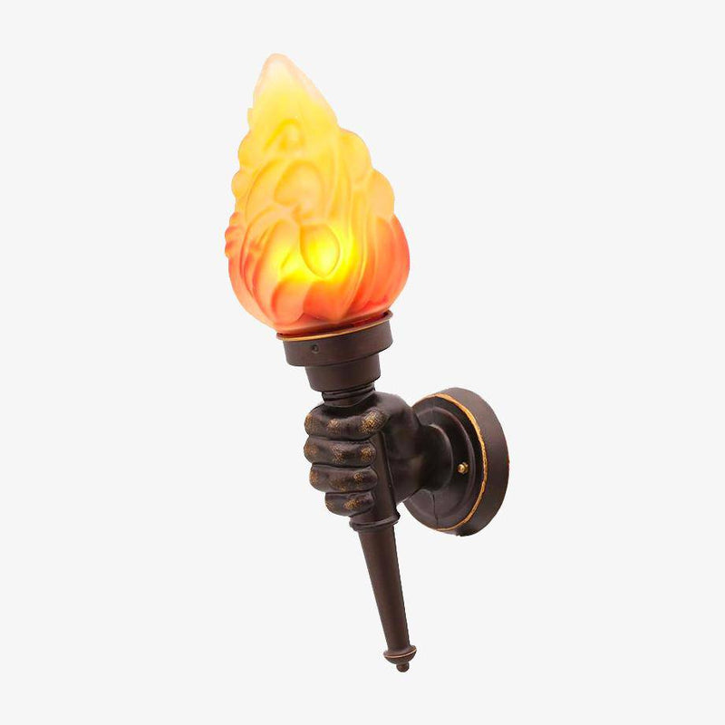 wall lamp outdoor LED torch in one hand