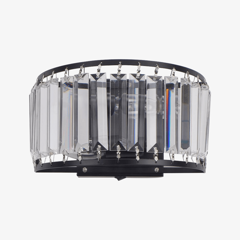 Aplique LED semicírculo de cristal Loft