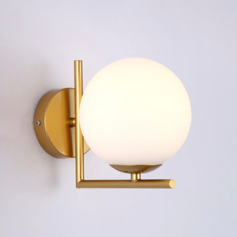 wall lamp design wall with glass ball (black or gold)