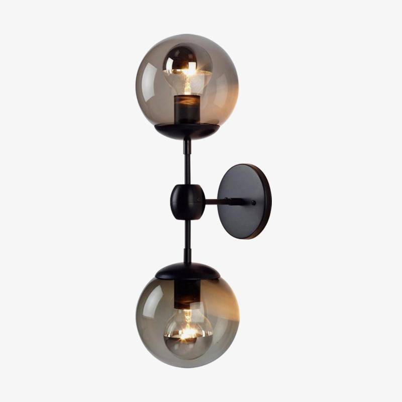 wall lamp design wall with vintage glass balls