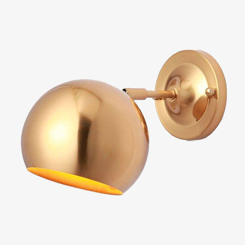 Aplique design bola dorada LED Arandela