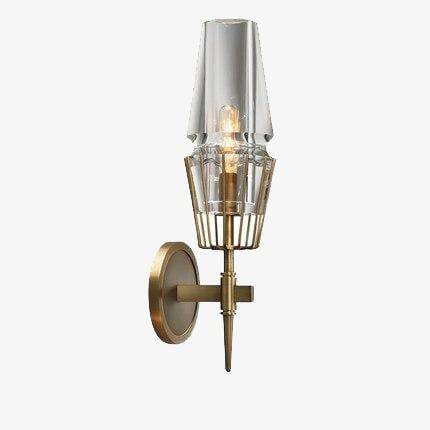 wall lamp LED design wall lamp with metal stand and lampshade glass